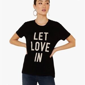 ELAN WOMEN'S LET LOVE IN GRAPHIG SLUB
SHORT SLEEVE TEE